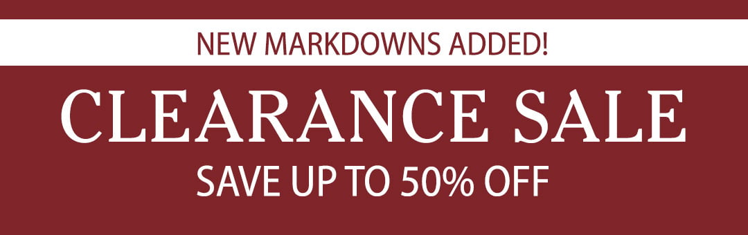 New Markdowns Added! Clearance Sale Save Up to 50% Off