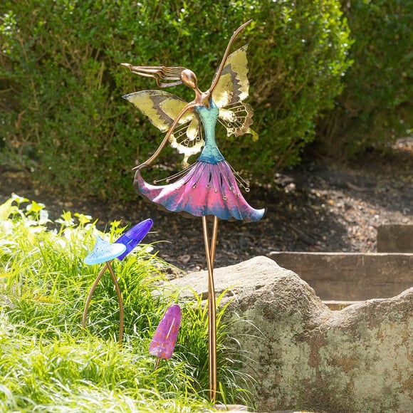 Oversized Bronze Fairy Garden Statue