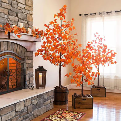 Indoor/Outdoor Electric Lighted Maple Tree, 6'H with 96 Lights