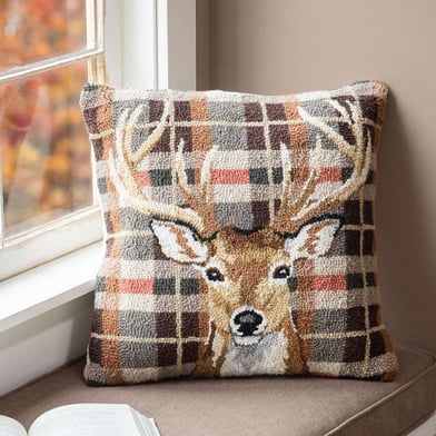 Deer Tartan Hook Pillow 
