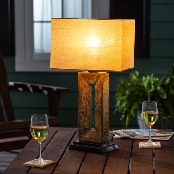 Indoor/Outdoor Slate Lamp