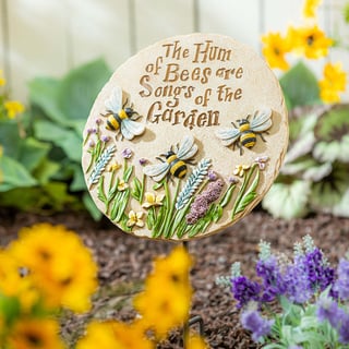 Springtime Garden Stone, Humming Bees