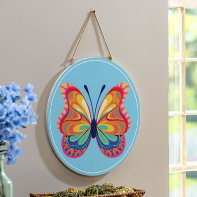 Bunny Blooms Bows & Butterfly, 18" Door Décor