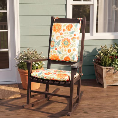 Classic Rocking Chair Cushion with Ties